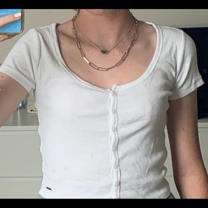 White holister baby tee